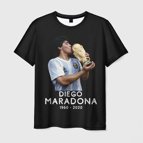 Мужская футболка 3D с принтом Diego Maradona в Кировске, 100% полиэфир | прямой крой, круглый вырез горловины, длина до линии бедер | 10 | 1960 | 2020 | argentina | barcelona | diego | football | legend | leo | lionel | maradona | messi | retro | rip | soccer | аргентина | барселона | бога | диего | легенда | лионель | марадона | месси | мяч | ретро | рука | форма | футбол