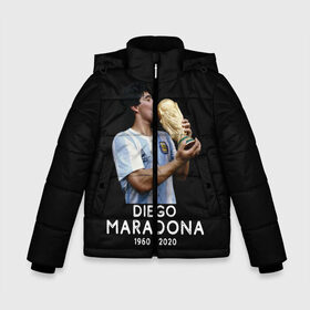 Зимняя куртка для мальчиков 3D с принтом Diego Maradona в Кировске, ткань верха — 100% полиэстер; подклад — 100% полиэстер, утеплитель — 100% полиэстер | длина ниже бедра, удлиненная спинка, воротник стойка и отстегивающийся капюшон. Есть боковые карманы с листочкой на кнопках, утяжки по низу изделия и внутренний карман на молнии. 

Предусмотрены светоотражающий принт на спинке, радужный светоотражающий элемент на пуллере молнии и на резинке для утяжки | 10 | 1960 | 2020 | argentina | barcelona | diego | football | legend | leo | lionel | maradona | messi | retro | rip | soccer | аргентина | барселона | бога | диего | легенда | лионель | марадона | месси | мяч | ретро | рука | форма | футбол