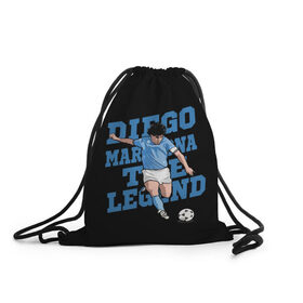Рюкзак-мешок 3D с принтом Diego Maradona в Кировске, 100% полиэстер | плотность ткани — 200 г/м2, размер — 35 х 45 см; лямки — толстые шнурки, застежка на шнуровке, без карманов и подкладки | 10 | 1960 | 2020 | argentina | barcelona | diego | football | legend | leo | lionel | maradona | messi | retro | rip | soccer | аргентина | барселона | бога | диего | легенда | лионель | марадона | месси | мяч | ретро | рука | форма | футбол