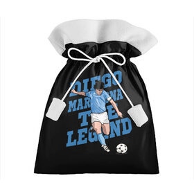 Подарочный 3D мешок с принтом Diego Maradona в Кировске, 100% полиэстер | Размер: 29*39 см | Тематика изображения на принте: 10 | 1960 | 2020 | argentina | barcelona | diego | football | legend | leo | lionel | maradona | messi | retro | rip | soccer | аргентина | барселона | бога | диего | легенда | лионель | марадона | месси | мяч | ретро | рука | форма | футбол