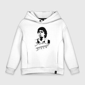 Детское худи Oversize хлопок с принтом Diego Maradona в Кировске, френч-терри — 70% хлопок, 30% полиэстер. Мягкий теплый начес внутри —100% хлопок | боковые карманы, эластичные манжеты и нижняя кромка, капюшон на магнитной кнопке | Тематика изображения на принте: 10 | 1960 | 2020 | argentina | barcelona | diego | football | legend | leo | lionel | maradona | messi | retro | rip | soccer | автограф | аргентина | барселона | бога | диего | легенда | лионель | марадона | месси | мяч | ретро | роспись | р