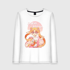 Женский лонгслив хлопок с принтом Sailor Moon Coffee в Кировске, 100% хлопок |  | anime | animegirl | cute | kavai | kavaii | madara | manga | sailor | sailorchibimoon | sailorjupiter | sailormars | sailormercury | sailormoon | sailormooncrystal | sailorvenus | usagi | usagitsukino | аниме | анимесейлормун | каваи | сейлормун
