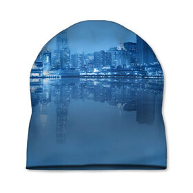 Шапка 3D с принтом New York в Кировске, 100% полиэстер | универсальный размер, печать по всей поверхности изделия | new york | архитектура | здания | мост | сша