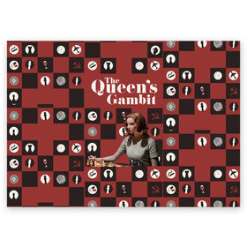 Поздравительная открытка с принтом Ход королевы / The Que в Кировске, 100% бумага | плотность бумаги 280 г/м2, матовая, на обратной стороне линовка и место для марки
 | gambit | the queens 