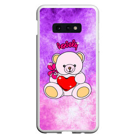 Чехол для Samsung S10E с принтом Lovely bear в Кировске, Силикон | Область печати: задняя сторона чехла, без боковых панелей | bear | love is | teddy | богиня | валентина | влюбленный | девушке | дочь | жена | игрушка | лучшая | любимая | люблю | мама | марта | медведь | медведь с сердцем | медвежата | мишка тедди | плюшевые | подарок