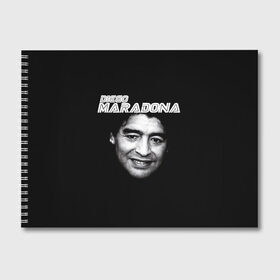 Альбом для рисования с принтом Диего Марадона в Кировске, 100% бумага
 | матовая бумага, плотность 200 мг. | Тематика изображения на принте: diego | diego armando maradona | maradona | аргентина | диего | король | легенда | марадона | нападающий | полузащитник | футбол | футболист
