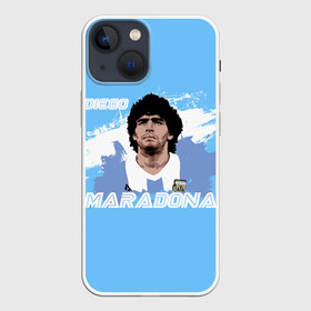 Чехол для iPhone 13 mini с принтом Диего Марадона в Кировске,  |  | diego | diego armando maradona | maradona | аргентина | диего | король | легенда | марадона | нападающий | полузащитник | футбол | футболист