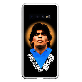 Чехол для Samsung Galaxy S10 с принтом Diego Maradona в Кировске, Силикон | Область печати: задняя сторона чехла, без боковых панелей | diego | diego armando maradona | legend | maradona | аргентина | диего | король | легенда | марадона | нападающий | полузащитник | футбол | футболист
