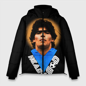 Мужская зимняя куртка 3D с принтом Diego Maradona в Кировске, верх — 100% полиэстер; подкладка — 100% полиэстер; утеплитель — 100% полиэстер | длина ниже бедра, свободный силуэт Оверсайз. Есть воротник-стойка, отстегивающийся капюшон и ветрозащитная планка. 

Боковые карманы с листочкой на кнопках и внутренний карман на молнии. | Тематика изображения на принте: diego | diego armando maradona | legend | maradona | аргентина | диего | король | легенда | марадона | нападающий | полузащитник | футбол | футболист