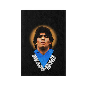 Обложка для паспорта матовая кожа с принтом Diego Maradona в Кировске, натуральная матовая кожа | размер 19,3 х 13,7 см; прозрачные пластиковые крепления | diego | diego armando maradona | legend | maradona | аргентина | диего | король | легенда | марадона | нападающий | полузащитник | футбол | футболист