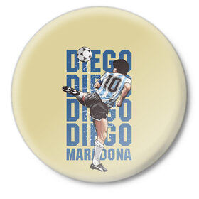 Значок с принтом Diego Diego в Кировске,  металл | круглая форма, металлическая застежка в виде булавки | 10 номер | diego | football | maradona | maradonna | арегнтина | бога | диего | марадона | марадонна | ретро | рука | сборная аргентины | футбол | футболист