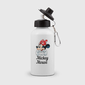 Бутылка спортивная с принтом Mickey Mouse СКАЗОЧНАЯ МИШЬ в Кировске, металл | емкость — 500 мл, в комплекте две пластиковые крышки и карабин для крепления | mickey mouse | мишь | сказка | чудеса