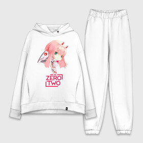 Женский костюм хлопок Oversize с принтом Zero chan в Кировске,  |  | 02 | anime | chobi | darling | franxx | girl | in | kawai | kawaii | love | the | two | tyan | waifu | zero | аниме | вайфу | во | воздушный | девушка | демон | демонесса | каваи | кавай | костюм | милый | надпись | персонаж | поцелуй | рога | 