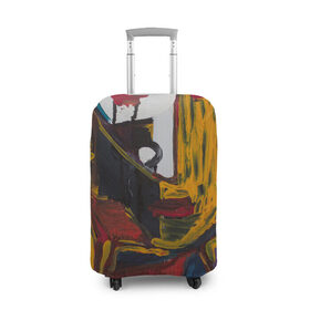 Чехол для чемодана 3D с принтом Pan Gu в Кировске, 86% полиэфир, 14% спандекс | двустороннее нанесение принта, прорези для ручек и колес | искусство | картина | китай