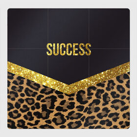 Магнитный плакат 3Х3 с принтом Success в Кировске, Полимерный материал с магнитным слоем | 9 деталей размером 9*9 см | success | swag | блеск | блестки | китч | леопард | леопардовый принт | понты | успех | успешные люди | фрик