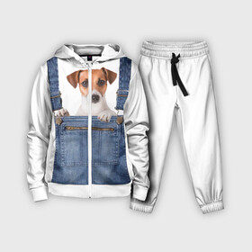 Детский костюм 3D с принтом ЩЕНОК В КАРМАШКЕ в Кировске,  |  | dog | jeans | packet | гав | джинсовый | дружок | животные | звери | карман | комбинезон | ломашние | одежда | пес | собака | щенок