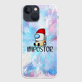 Чехол для iPhone 13 mini с принтом Impostor в Кировске,  |  | 2021 | among us | impostor | space mafia | sus.puffballs united | амонг ас | амонг паттерн | игра | импостор | инопланетяне | инопланетянин | маска | надпись | новогодний амонг ас | с новым годом | самозванец | среди нас