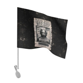 Флаг для автомобиля с принтом Sirius Black в Кировске, 100% полиэстер | Размер: 30*21 см | Тематика изображения на принте: black | sirius | vdzajul | блэк | гарри | поттер | сириус