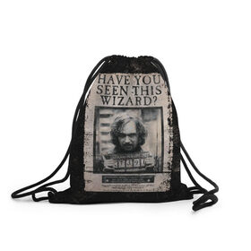 Рюкзак-мешок 3D с принтом Sirius Black в Кировске, 100% полиэстер | плотность ткани — 200 г/м2, размер — 35 х 45 см; лямки — толстые шнурки, застежка на шнуровке, без карманов и подкладки | black | sirius | vdzajul | блэк | гарри | поттер | сириус