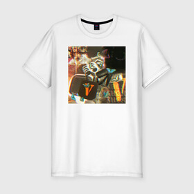 Мужская футболка хлопок Slim с принтом Playboi Carti PHOTO в Кировске, 92% хлопок, 8% лайкра | приталенный силуэт, круглый вырез ворота, длина до линии бедра, короткий рукав | fashion | hip hop | photo | rap | text | top