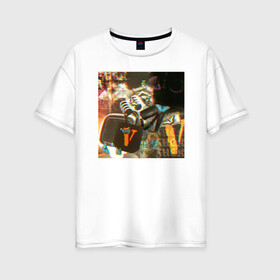 Женская футболка хлопок Oversize с принтом Playboi Carti PHOTO в Кировске, 100% хлопок | свободный крой, круглый ворот, спущенный рукав, длина до линии бедер
 | fashion | hip hop | photo | rap | text | top