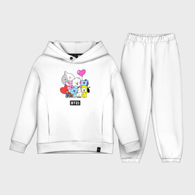 Детский костюм хлопок Oversize с принтом BT21 chibi в Кировске,  |  | army | bt 21 | bt21 | bts | chimmy | cooky | koya | mang | rj | shooky | tata | van | арджей | бт21 | бтс | ван | коя | куки | манг | тата | чими | шоки