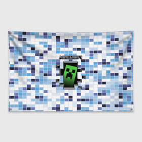 Флаг-баннер с принтом Minecraft (S) в Кировске, 100% полиэстер | размер 67 х 109 см, плотность ткани — 95 г/м2; по краям флага есть четыре люверса для крепления | craft | creeper | earth | logo | mine | minecraft | mobile | online | земля | игра | крипер | лого | майкрафт | майнкрафт | онлайн | подземелье