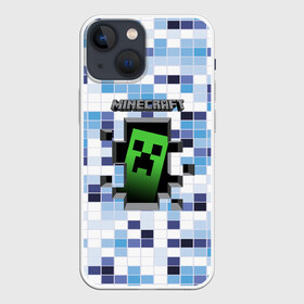Чехол для iPhone 13 mini с принтом Minecraft (S) в Кировске,  |  | craft | creeper | earth | logo | mine | minecraft | mobile | online | земля | игра | крипер | лого | майкрафт | майнкрафт | онлайн | подземелье