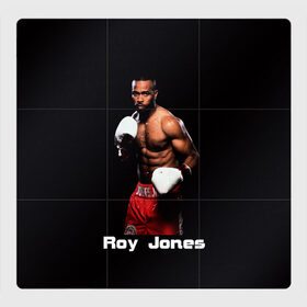 Магнитный плакат 3Х3 с принтом Roy Jones в Кировске, Полимерный материал с магнитным слоем | 9 деталей размером 9*9 см | Тематика изображения на принте: boxer | boxing | great boxer | roy jones | roy jones lettering | roy jones print | бокс | боксер | великий боксер | надпись roy jones | принт roy jones | рой джонс