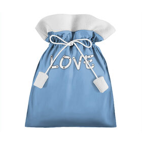 Подарочный 3D мешок с принтом LOVE в Кировске, 100% полиэстер | Размер: 29*39 см | Тематика изображения на принте: love | буквы | люблю | любовь | надпись | я люблю