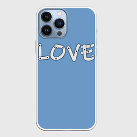 Чехол для iPhone 13 Pro Max с принтом LOVE в Кировске,  |  | Тематика изображения на принте: love | буквы | люблю | любовь | надпись | я люблю