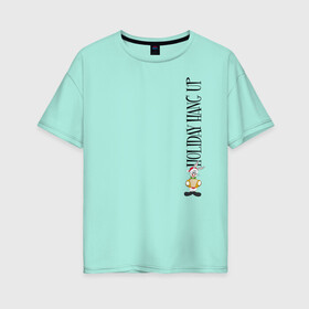 Женская футболка хлопок Oversize с принтом Holiday hang up в Кировске, 100% хлопок | свободный крой, круглый ворот, спущенный рукав, длина до линии бедер
 | bunny | looney | tunes | vdzajul | багз | бани | банни