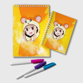 Блокнот с принтом Hamtaro Himouto! в Кировске, 100% бумага | 48 листов, плотность листов — 60 г/м2, плотность картонной обложки — 250 г/м2. Листы скреплены удобной пружинной спиралью. Цвет линий — светло-серый
 | 