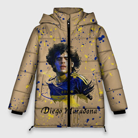 Женская зимняя куртка 3D с принтом Diego Maradona в Кировске, верх — 100% полиэстер; подкладка — 100% полиэстер; утеплитель — 100% полиэстер | длина ниже бедра, силуэт Оверсайз. Есть воротник-стойка, отстегивающийся капюшон и ветрозащитная планка. 

Боковые карманы с листочкой на кнопках и внутренний карман на молнии | cup | diego maradona | diego maradona letterin | diego maradona print | football | footballer | great footballer | number 10 | великий футболист | диего марадона | кубок | надпись диего марадона | номер 10 | принт диего марадона | футбол 