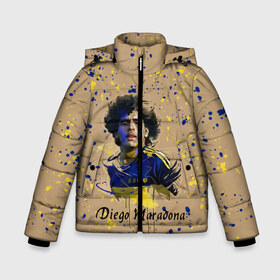 Зимняя куртка для мальчиков 3D с принтом Diego Maradona в Кировске, ткань верха — 100% полиэстер; подклад — 100% полиэстер, утеплитель — 100% полиэстер | длина ниже бедра, удлиненная спинка, воротник стойка и отстегивающийся капюшон. Есть боковые карманы с листочкой на кнопках, утяжки по низу изделия и внутренний карман на молнии. 

Предусмотрены светоотражающий принт на спинке, радужный светоотражающий элемент на пуллере молнии и на резинке для утяжки | cup | diego maradona | diego maradona letterin | diego maradona print | football | footballer | great footballer | number 10 | великий футболист | диего марадона | кубок | надпись диего марадона | номер 10 | принт диего марадона | футбол 