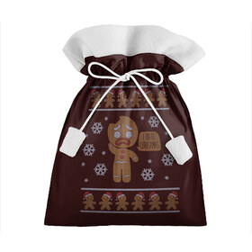 Подарочный 3D мешок с принтом I Hate Christmas в Кировске, 100% полиэстер | Размер: 29*39 см | Тематика изображения на принте: 