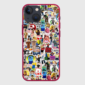 Чехол для iPhone 13 mini с принтом Roblox | Роблокс в Кировске,  |  | game | piggy | roblox | sticker bombing | игра | пигги | роблокс | стикер бомбинг