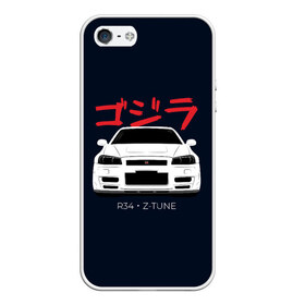 Чехол для iPhone 5/5S матовый с принтом Skyline R34 Z-Tune в Кировске, Силикон | Область печати: задняя сторона чехла, без боковых панелей | gtr | nissan | r34 | skyline | гтр | ниссан | скайлайн