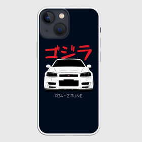 Чехол для iPhone 13 mini с принтом Skyline R34 Z Tune в Кировске,  |  | gtr | nissan | r34 | skyline | гтр | ниссан | скайлайн