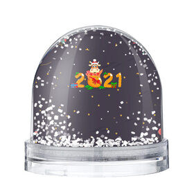 Снежный шар с принтом 2021 Новый Год в Кировске, Пластик | Изображение внутри шара печатается на глянцевой фотобумаге с двух сторон | 