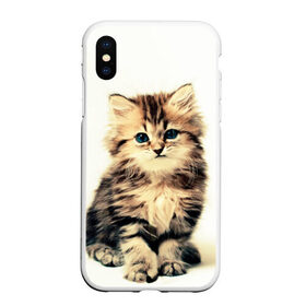 Чехол для iPhone XS Max матовый с принтом котёнок в Кировске, Силикон | Область печати: задняя сторона чехла, без боковых панелей | cute kitten | kitten | котёнок | красивый котёнок | милый котёнок