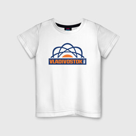 Детская футболка хлопок с принтом Vladivostok FM в Кировске, 100% хлопок | круглый вырез горловины, полуприлегающий силуэт, длина до линии бедер | grand theft auto | gta | vladivostok fm | владивосток фм | гта | логотип | радиостанция