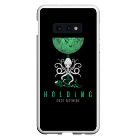 Чехол для Samsung S10E с принтом Holding Onto Nothing в Кировске, Силикон | Область печати: задняя сторона чехла, без боковых панелей | Тематика изображения на принте: scifi | космонавт | космос | ктулху | монстр | осьминог | ужасы | фантастика | хоррор | череп