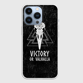 Чехол для iPhone 13 Pro с принтом Victory or Valhalla в Кировске,  |  | вальхалла | викинг | ворон | символ | скандинавия | череп | язычество