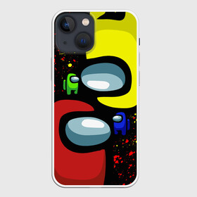 Чехол для iPhone 13 mini с принтом AMONG US в Кировске,  |  | among us | impostor | амонг ас | брызги красок | игра | космический | космический корабль | космонавт | космос | краска | мем | предатель | среди нас | экшен