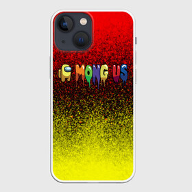 Чехол для iPhone 13 mini с принтом AMONG US в Кировске,  |  | among us | impostor | амонг ас | брызги красок | игра | космический | космический корабль | космонавт | космос | краска | мем | предатель | среди нас | экшен