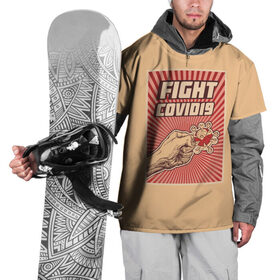 Накидка на куртку 3D с принтом FIght Covid19 в Кировске, 100% полиэстер |  | Тематика изображения на принте: борьба | ковид | коронавирус | самоизоляция