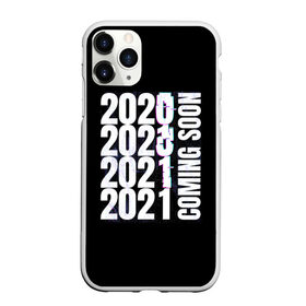 Чехол для iPhone 11 Pro Max матовый с принтом 2021 Coming Soon в Кировске, Силикон |  | 2021 | глитч | наступающий | неон | новый год | праздник