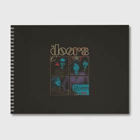 Альбом для рисования с принтом The Doors в Кировске, 100% бумага
 | матовая бумага, плотность 200 мг. | Тематика изображения на принте: group | jim morrison | rock | the doors | джим моррисон | зэ дорс | классика | рок | рок группа