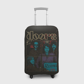 Чехол для чемодана 3D с принтом The Doors в Кировске, 86% полиэфир, 14% спандекс | двустороннее нанесение принта, прорези для ручек и колес | group | jim morrison | rock | the doors | джим моррисон | зэ дорс | классика | рок | рок группа